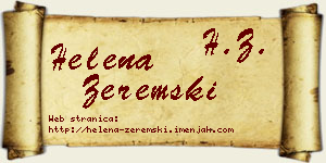Helena Zeremski vizit kartica